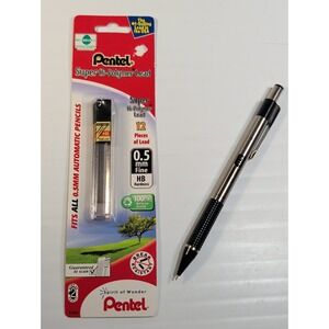 Vintage Zebra M301 Mechanical Pencil With Pentel Hi Polymer Lead 12 Piece HB